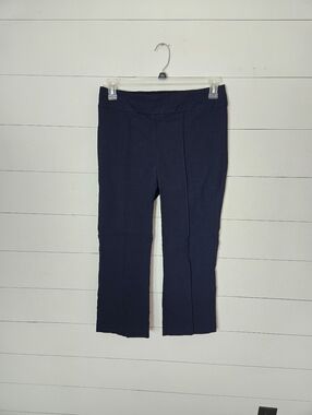 J.Mclaughlin Navy Cropped Ponte Pants Size 8 Women's Pull On Stretch